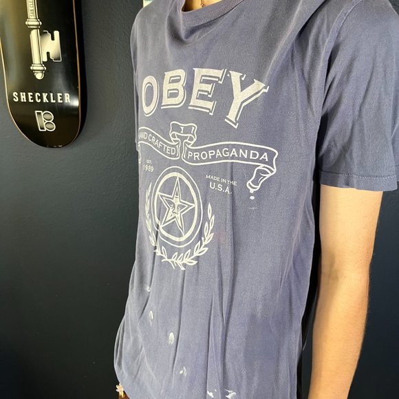 Obey Distressed Tee - Picture 2 of 4